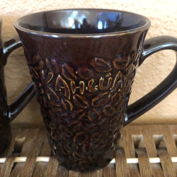 Kahlua coffee bean mugs set of 2 brown Pernod Richard - Picture 3 of 8